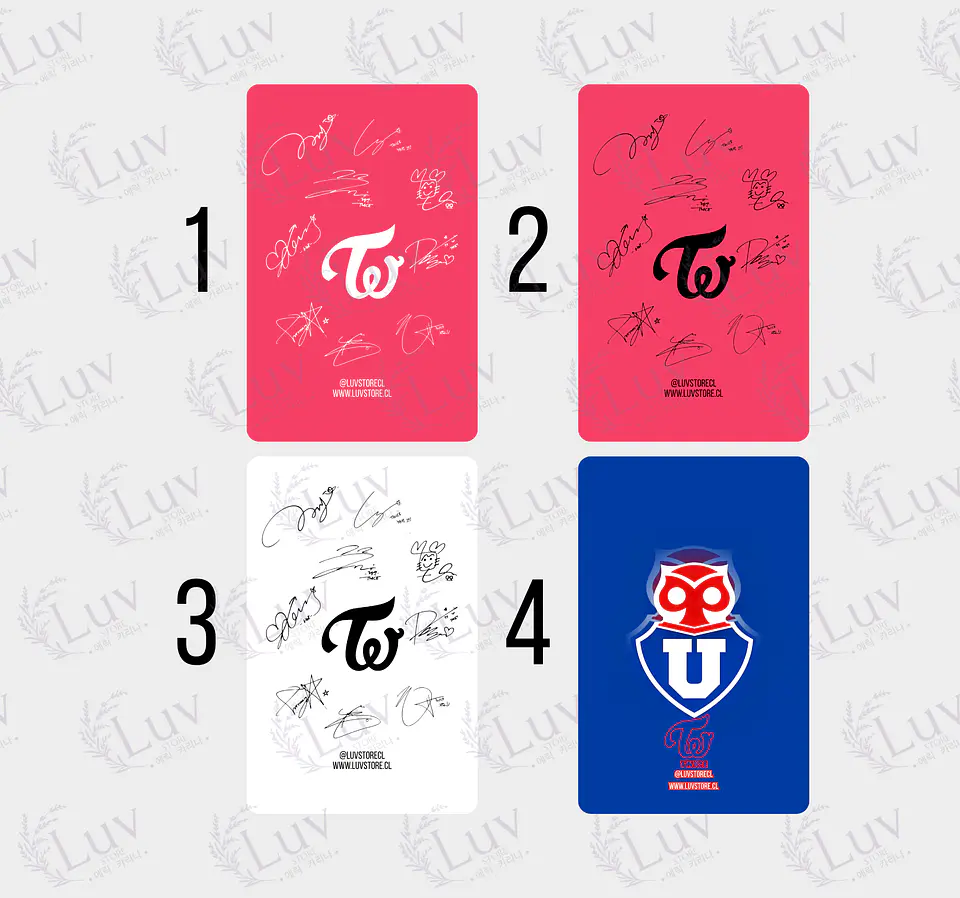 Photocards Twice Universidad De Chile  4