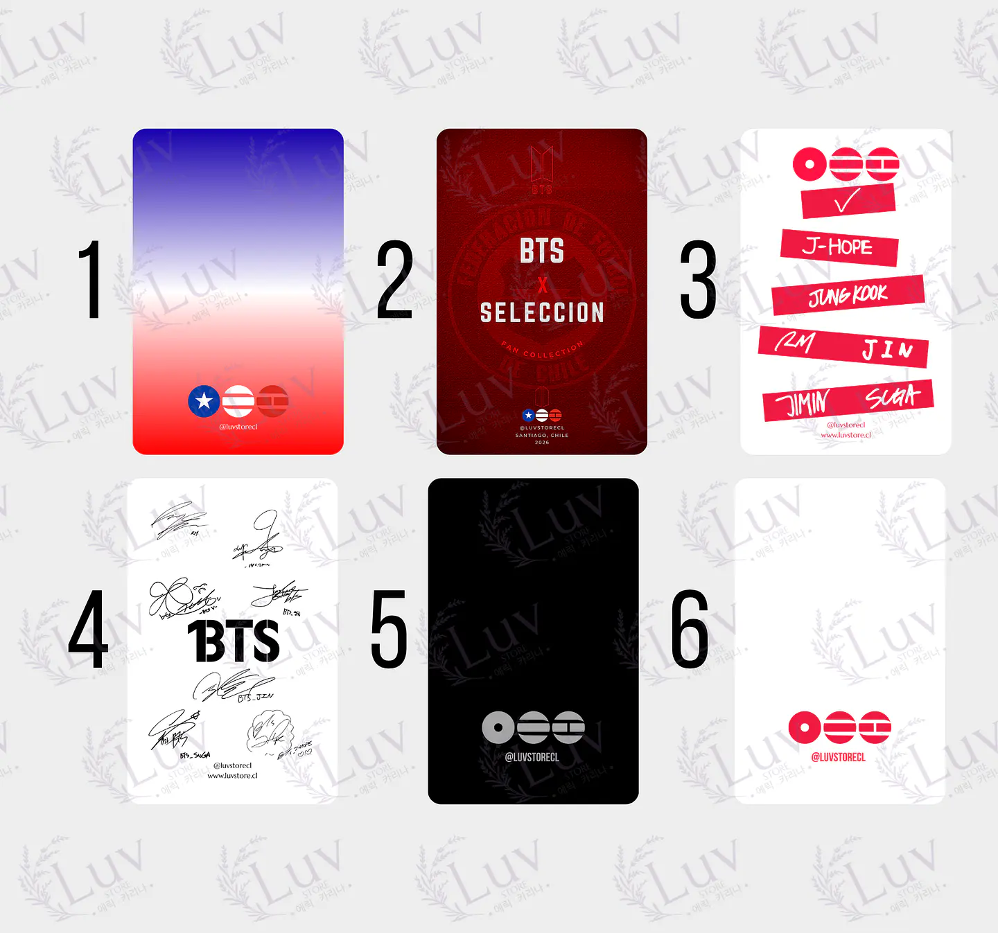 Photocards BTS Selección Chilena 4