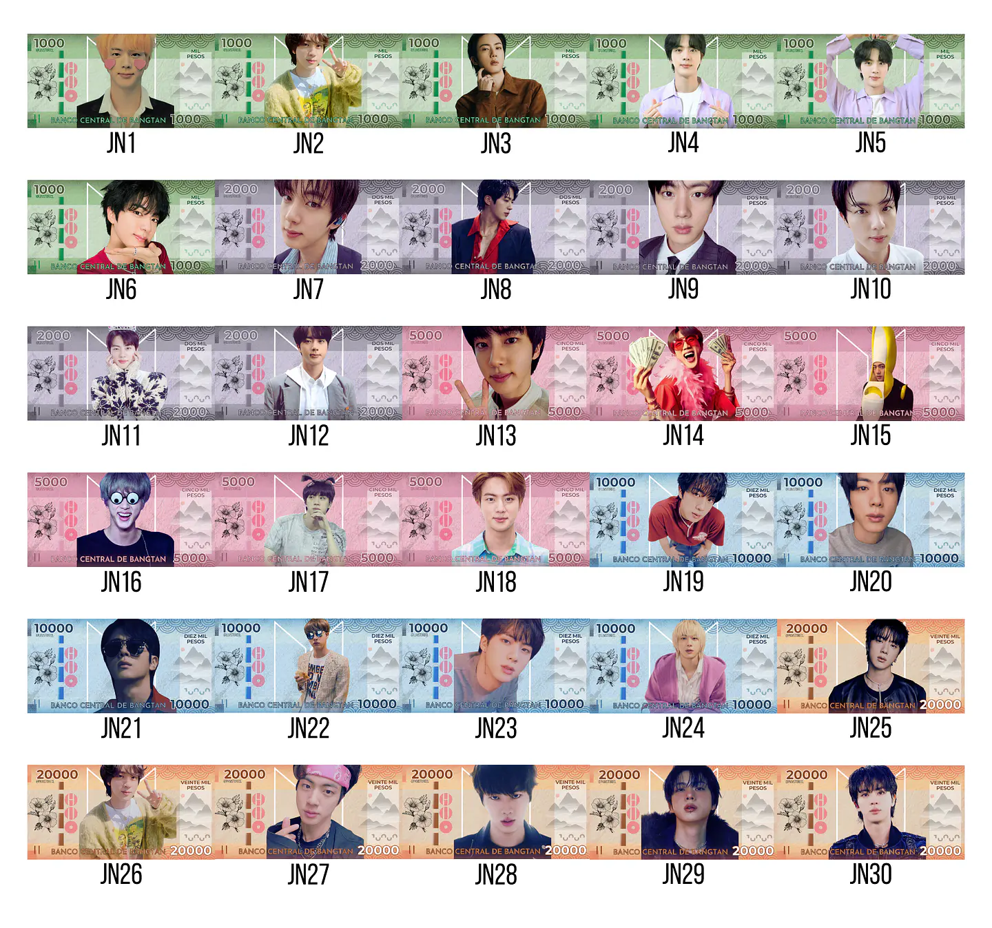 Bitibilletes BTS OT7 | Edición Coleccionable | Billetes 9