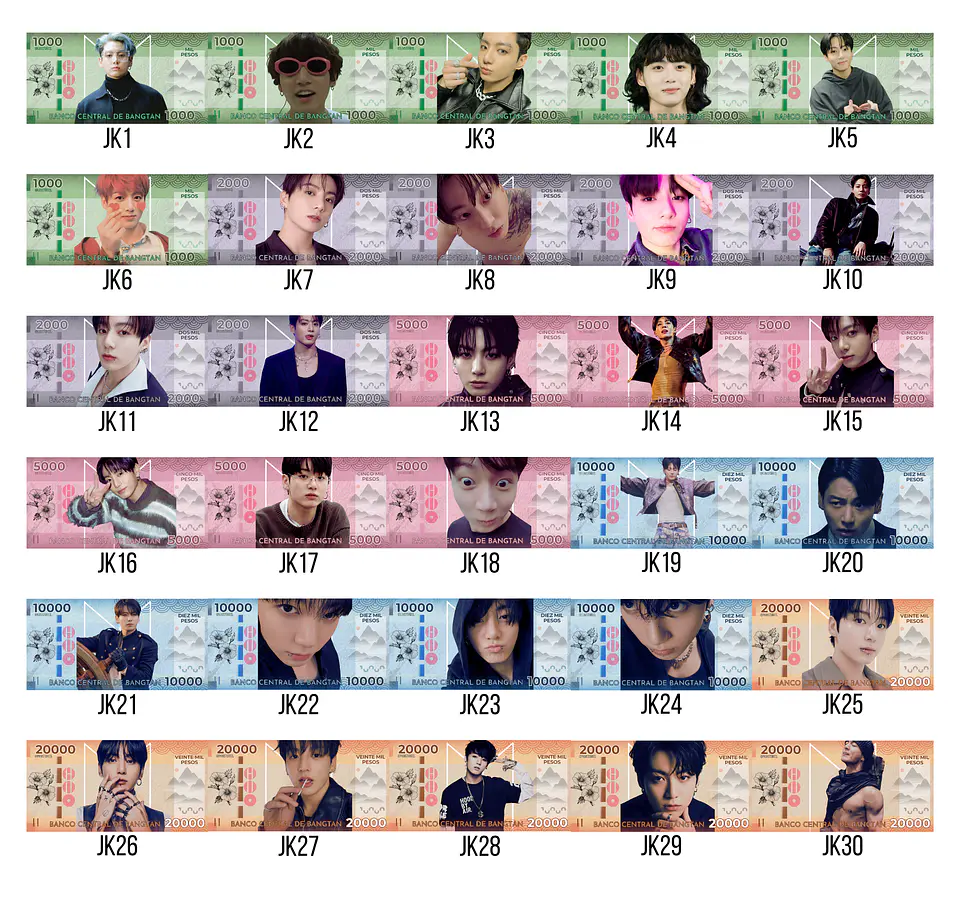 Bitibilletes BTS OT7 | Edición Coleccionable | Billetes 14