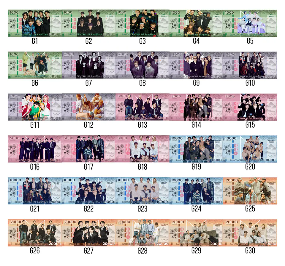 Bitibilletes BTS OT7 | Edición Coleccionable | Billetes 15