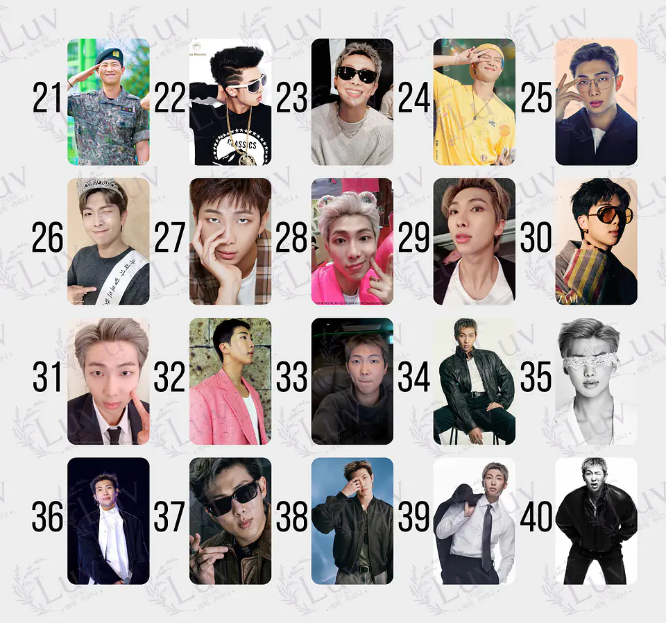 Photocards Namjoon RM BTS Fanmade  3