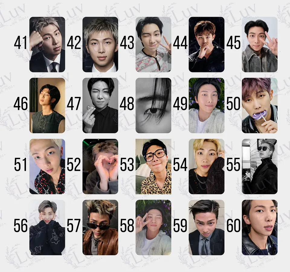Photocards Namjoon RM BTS Fanmade  4