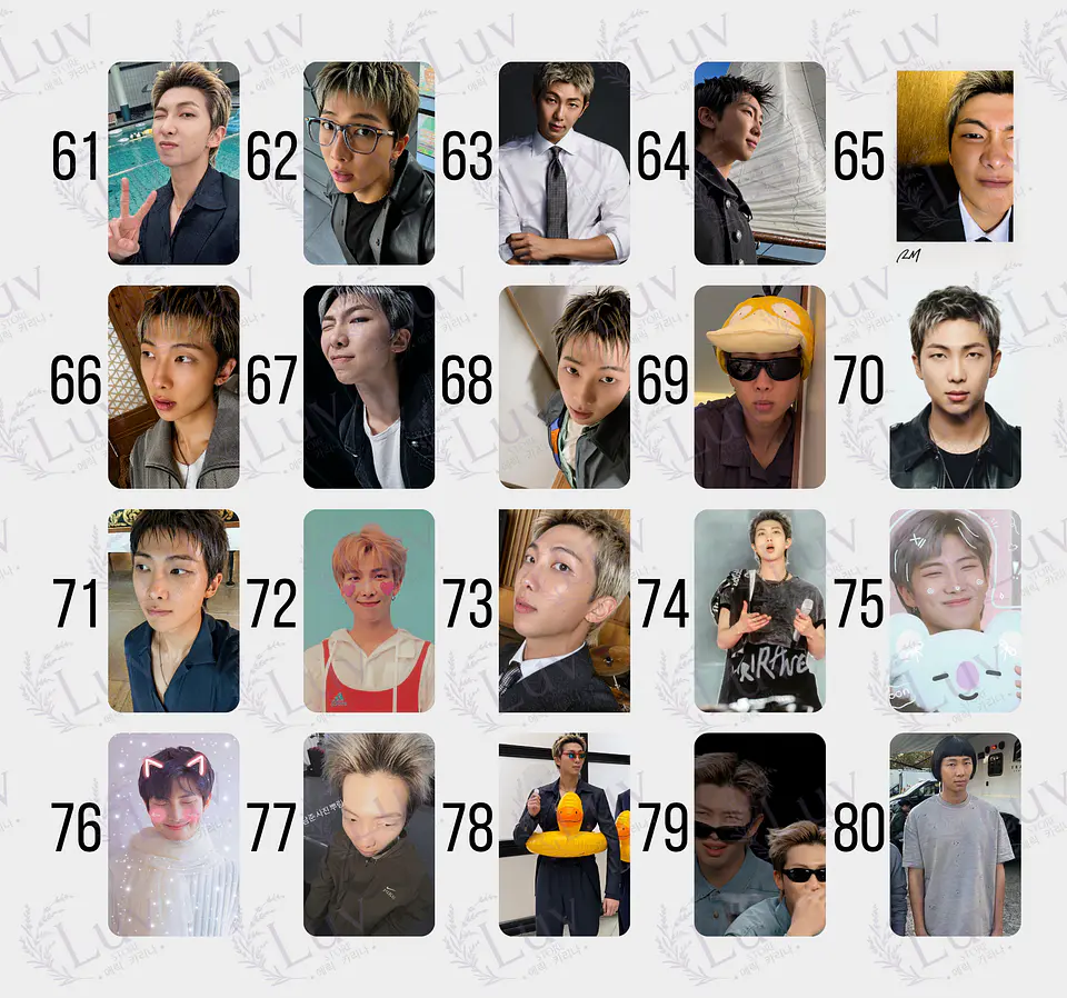 Photocards Namjoon RM BTS Fanmade  5
