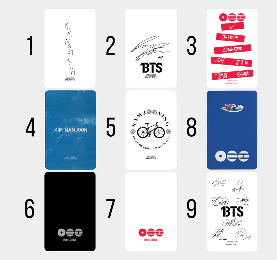 Photocards Namjoon RM BTS Fanmade  7