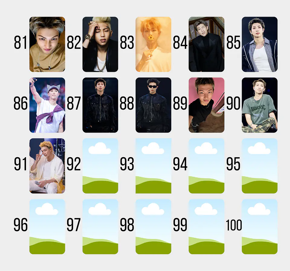 Photocards Namjoon RM BTS Fanmade  6