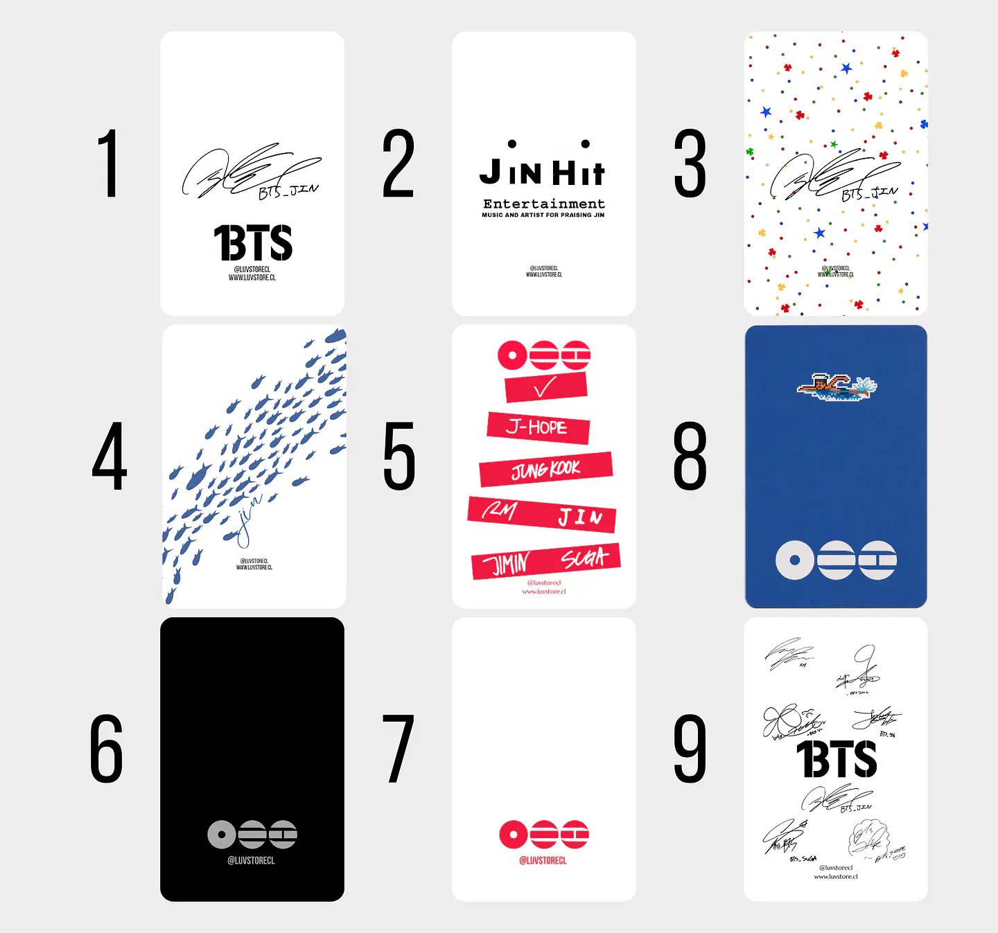 Photocard Jin BTS Fanmade 8