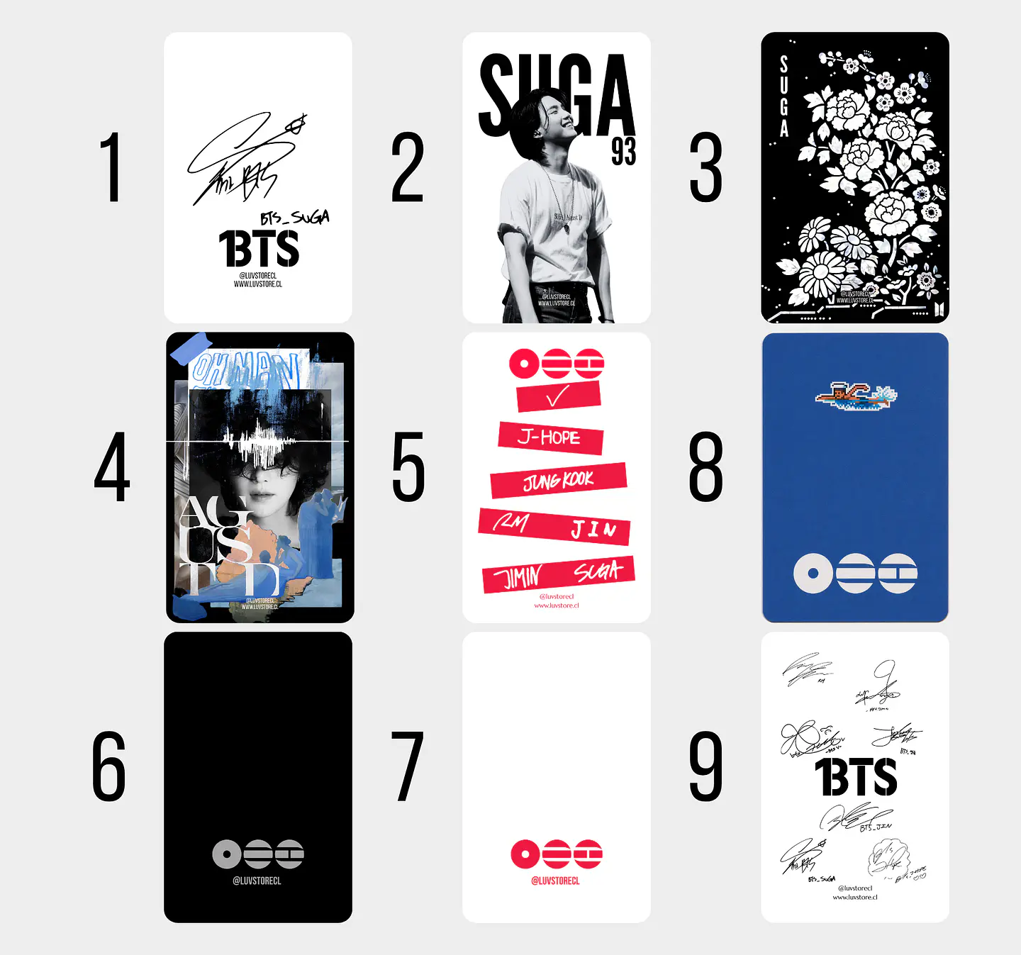 Photocard Yoongi SUGA BTS Fanmade 9
