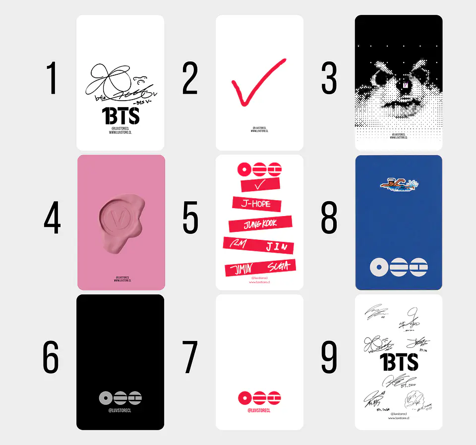 Photocard  V Taehyung BTS Fanmade  9