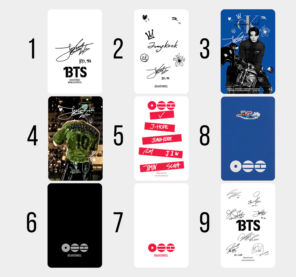 Photocard Jungkook JK BTS Fanmade  9