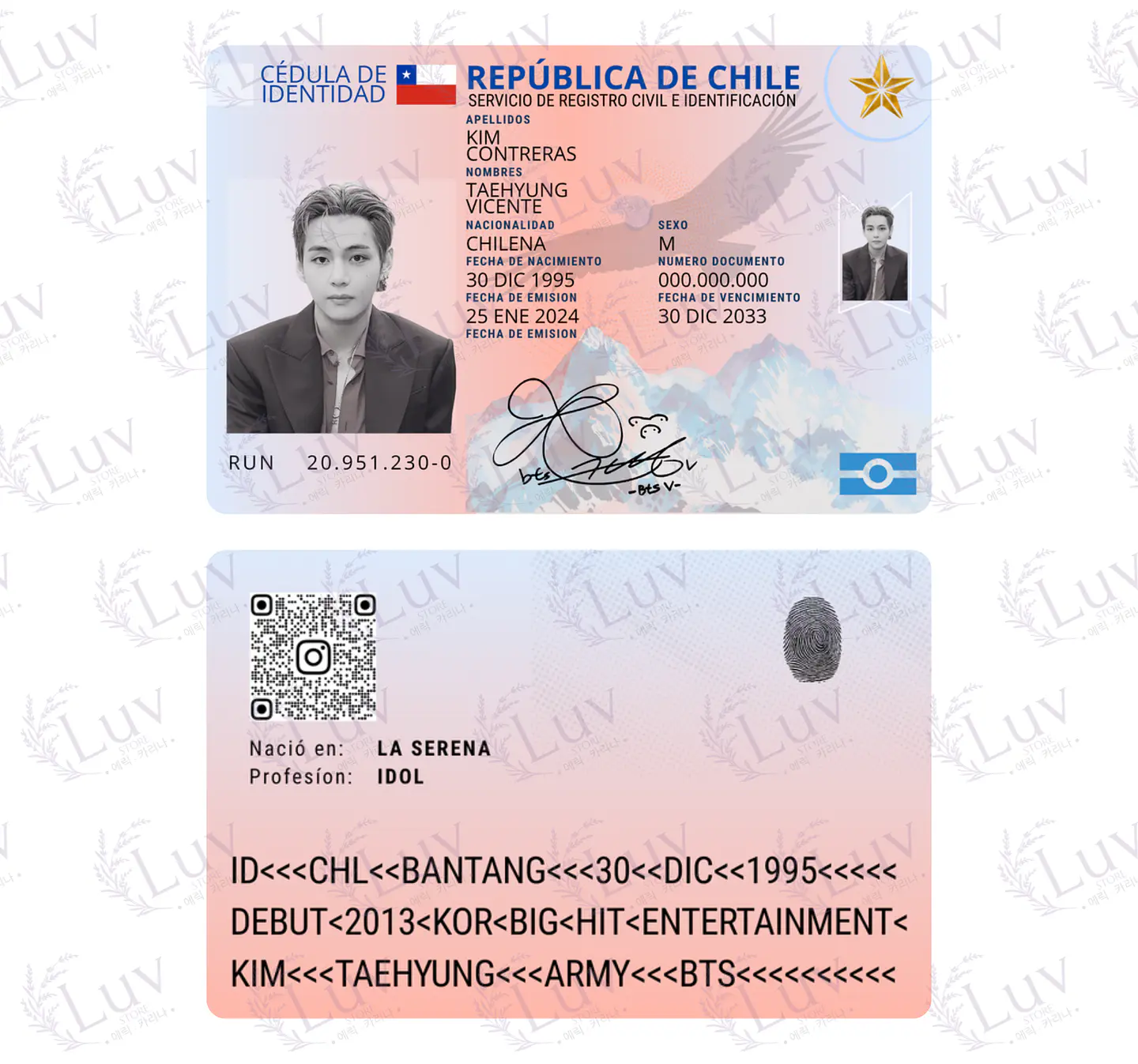 Carnet BTS Chileno Fanmade | Elige tu Integrante 6