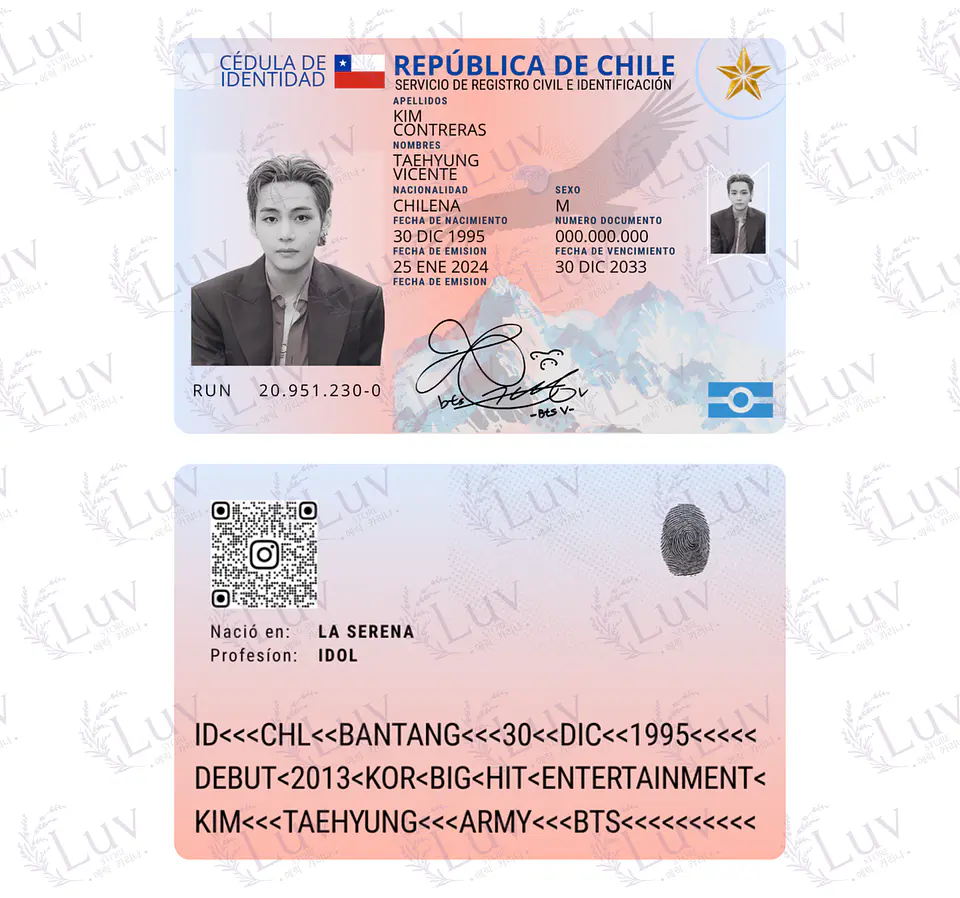 Carnet BTS Chileno Fanmade | Elige tu Integrante 6