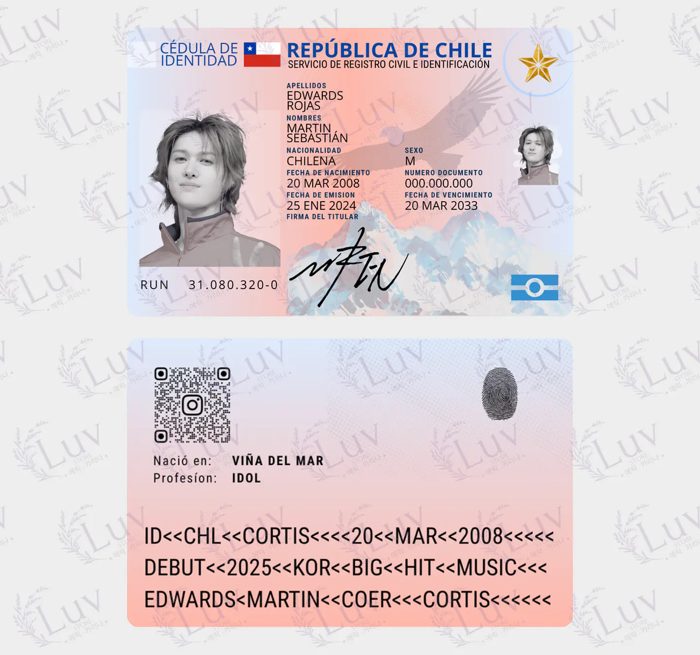 Carnet Cortis Chileno Fanmade | Elige tu Integrante 1