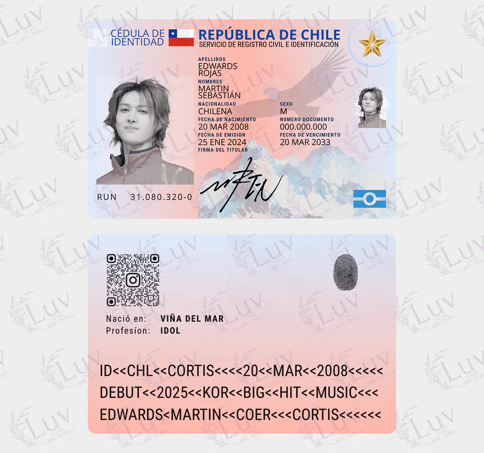 Carnet Cortis Chileno Fanmade | Elige tu Integrante 1