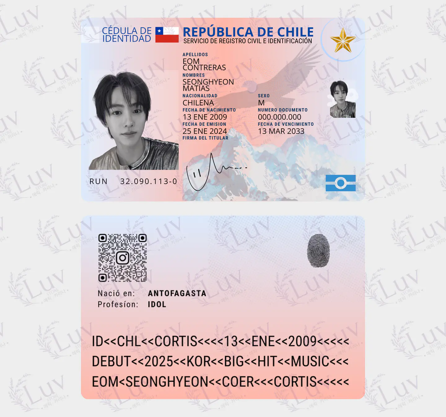 Carnet Cortis Chileno Fanmade | Elige tu Integrante 2