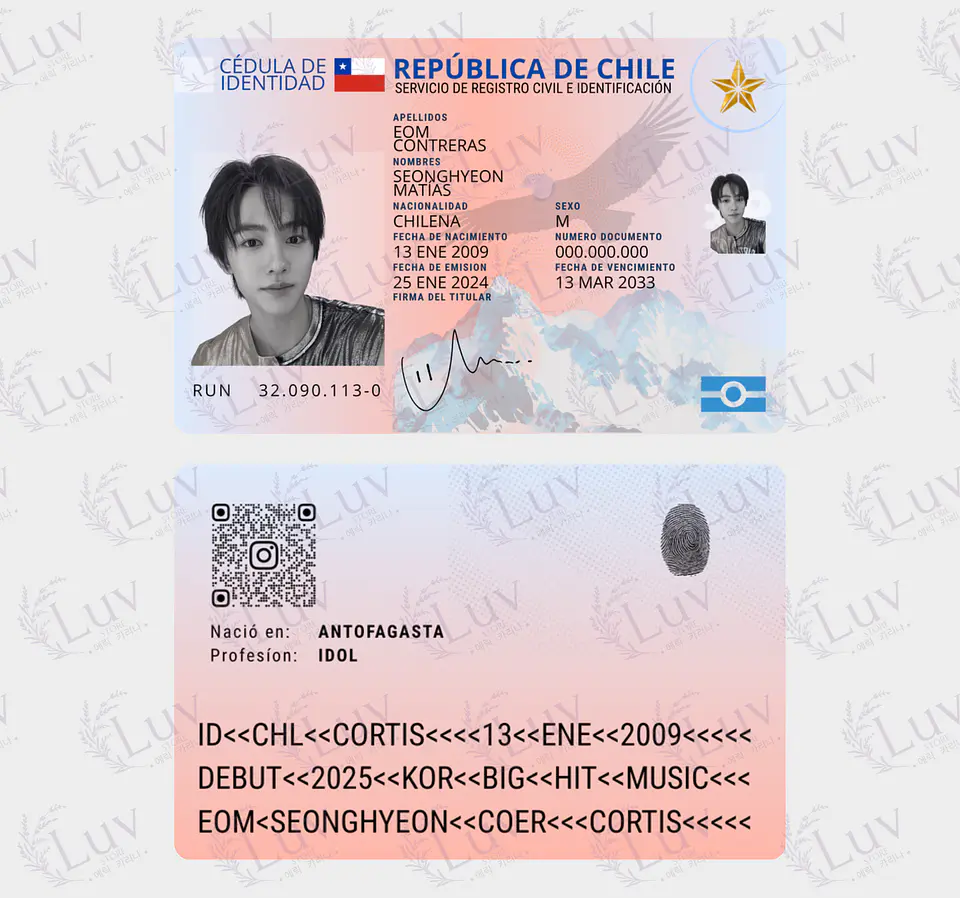 Carnet Cortis Chileno Fanmade | Elige tu Integrante 2