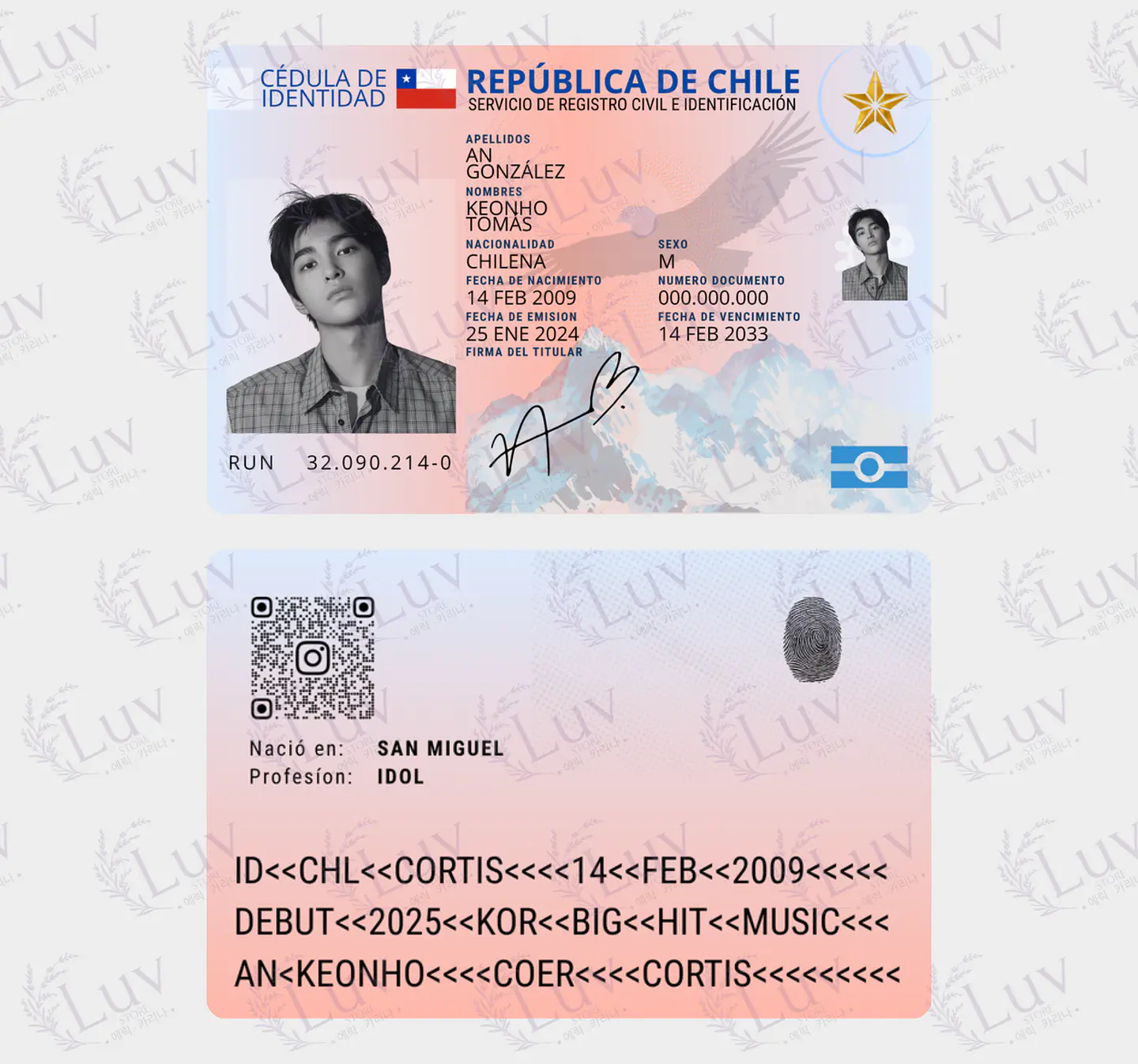 Carnet Cortis Chileno Fanmade | Elige tu Integrante 3