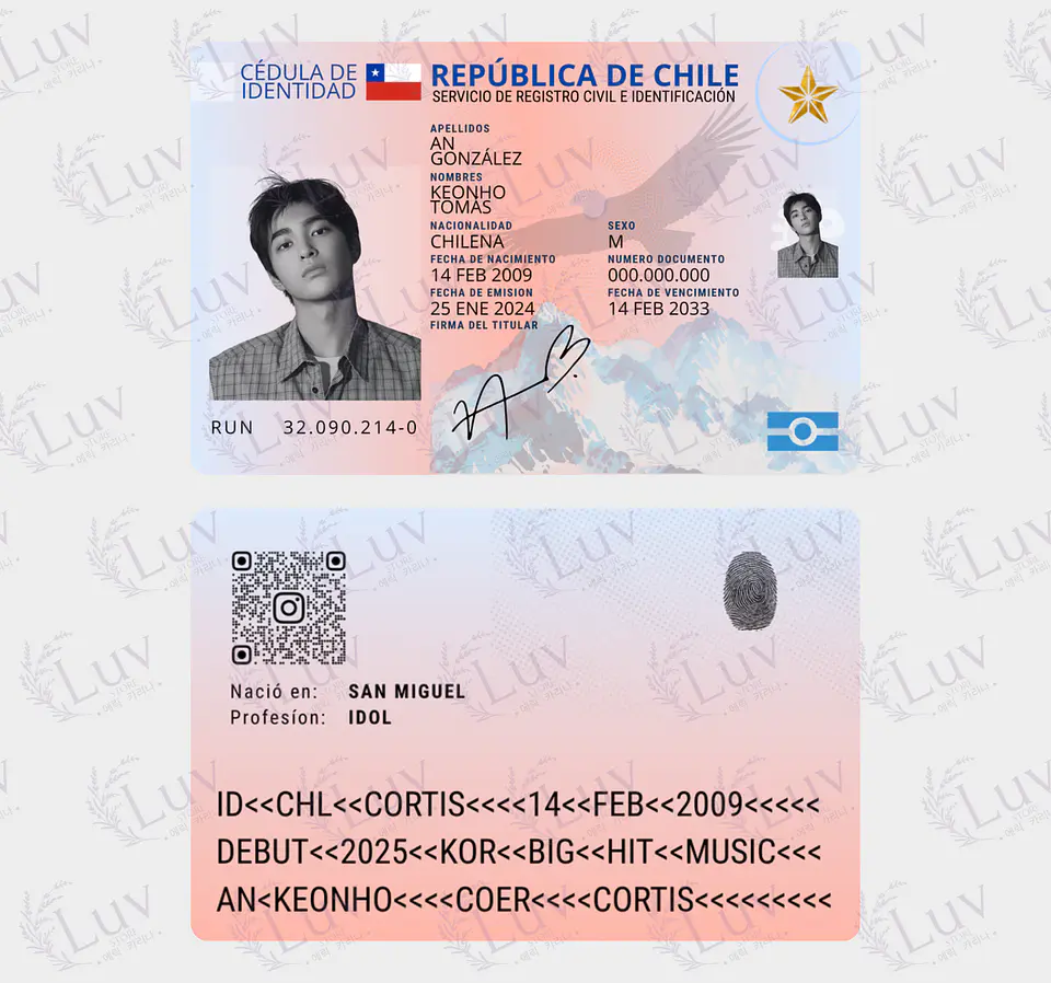 Carnet Cortis Chileno Fanmade | Elige tu Integrante 3