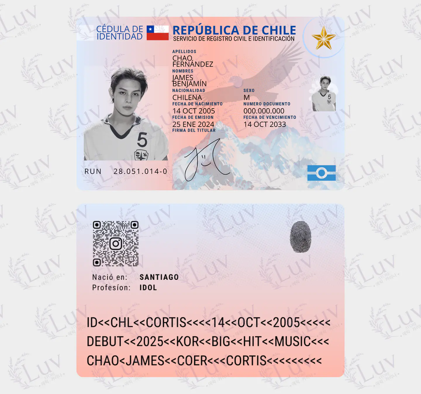 Carnet Cortis Chileno Fanmade | Elige tu Integrante 4