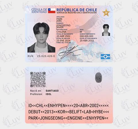 Carnet Enhypen Chileno Fanmade | Elige tu Integrante- COPIA