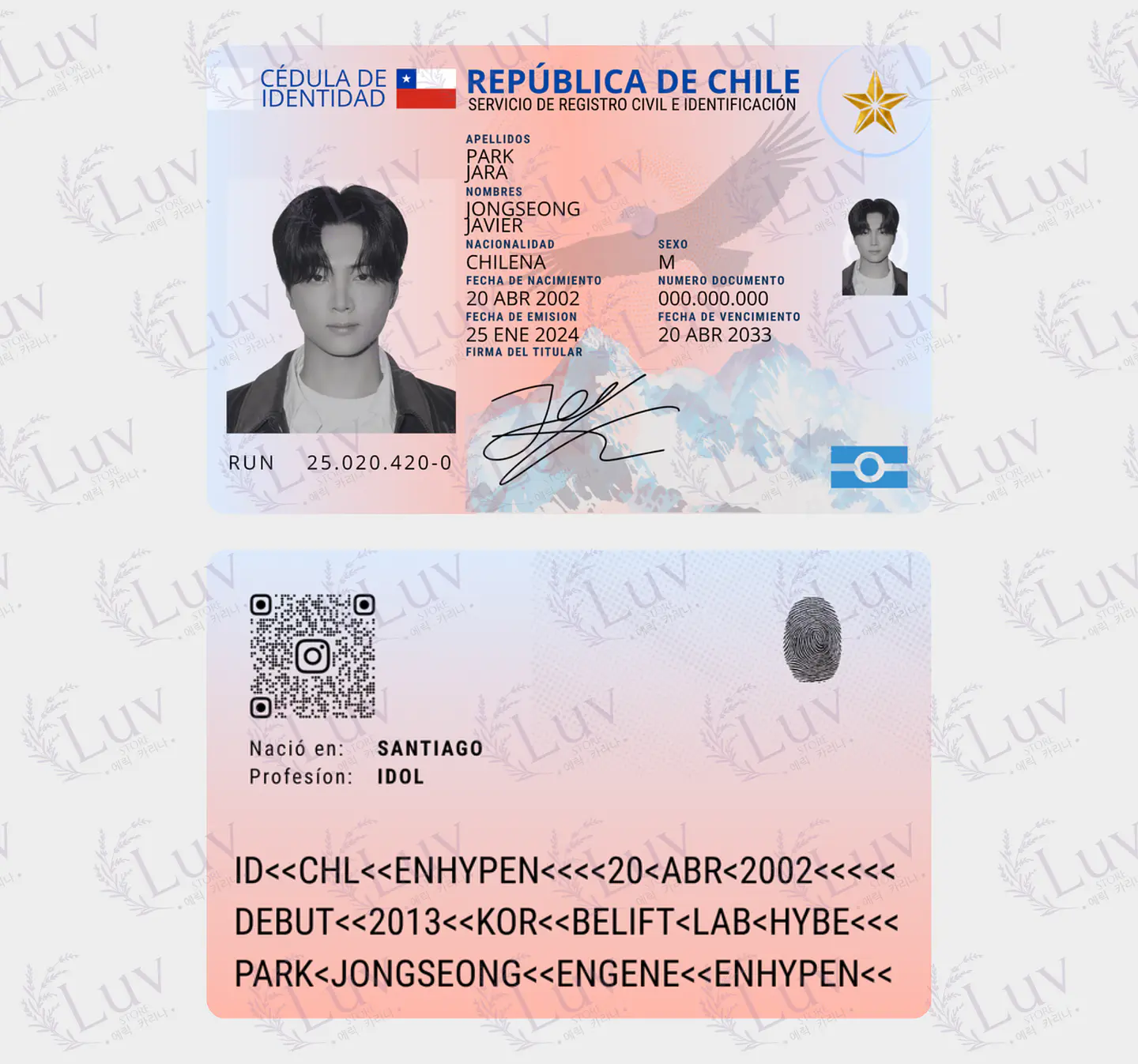 Carnet Enhypen Chileno Fanmade | Elige tu Integrante- COPIA 1