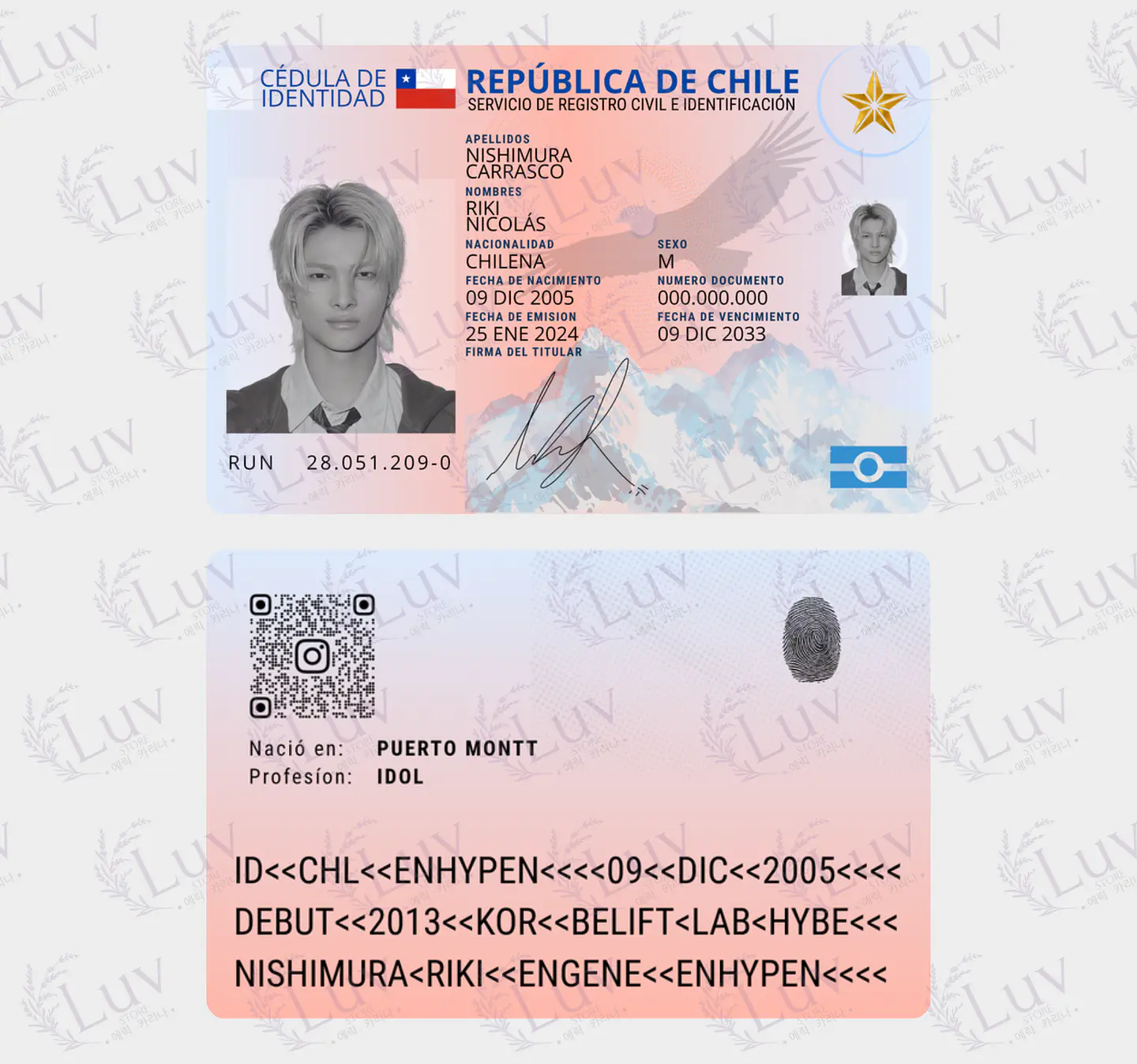 Carnet Enhypen Chileno Fanmade | Elige tu Integrante- COPIA 5