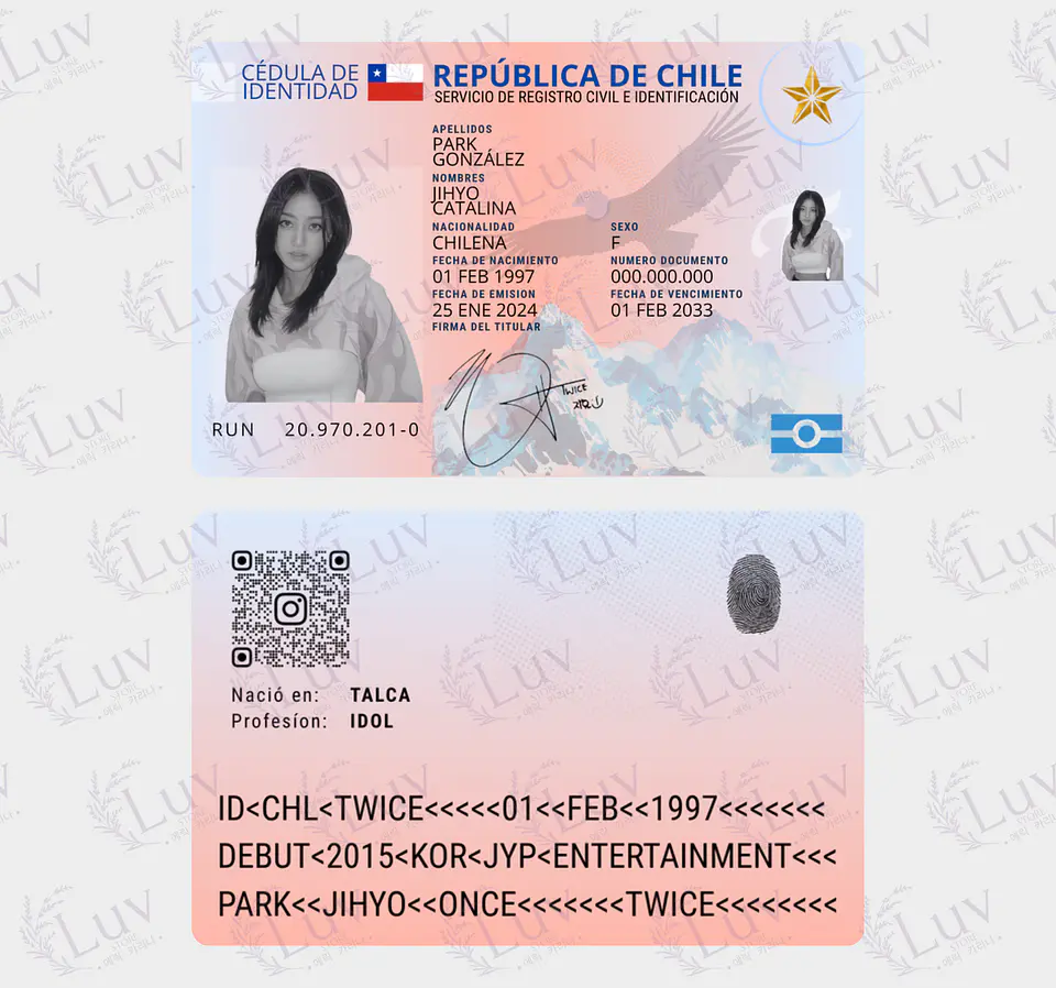 Carnet Twice Chileno Fanmade | Elige tu Integrante 2