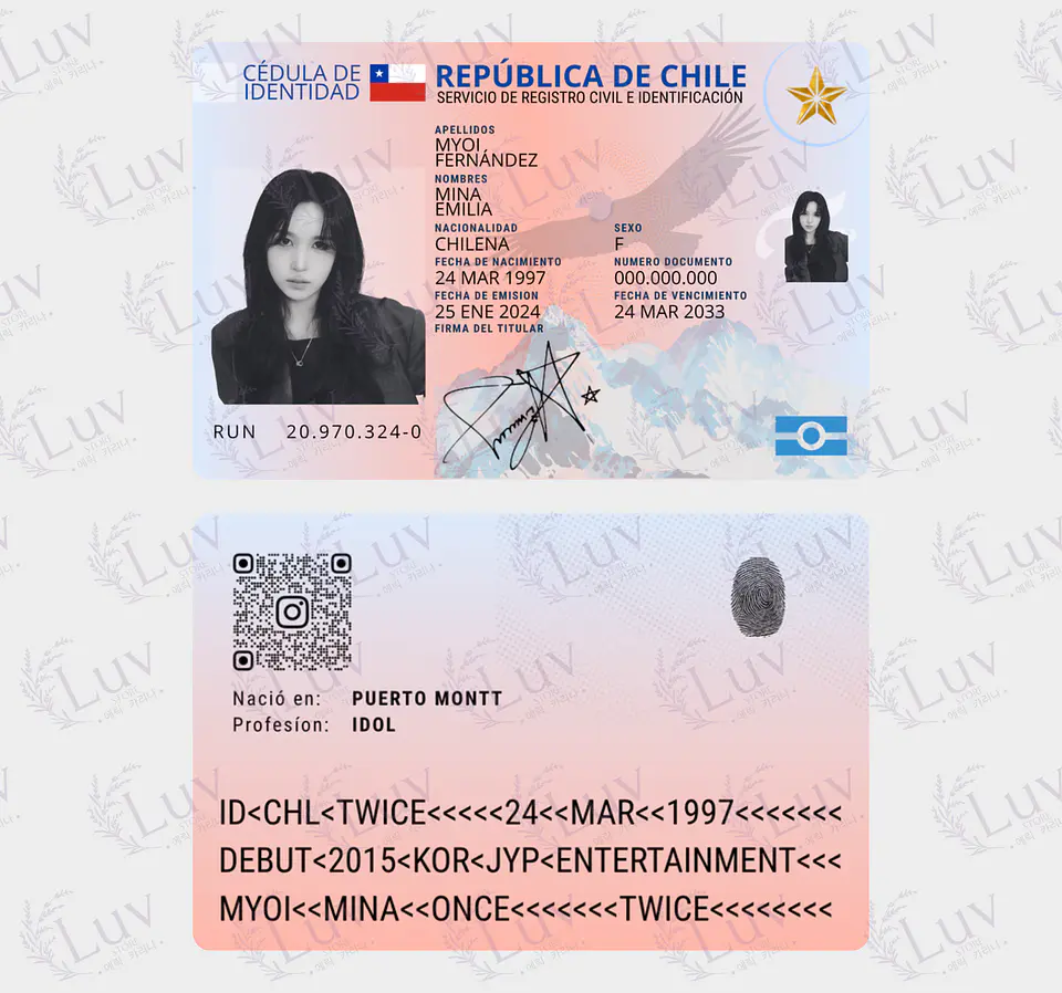 Carnet Twice Chileno Fanmade | Elige tu Integrante 3