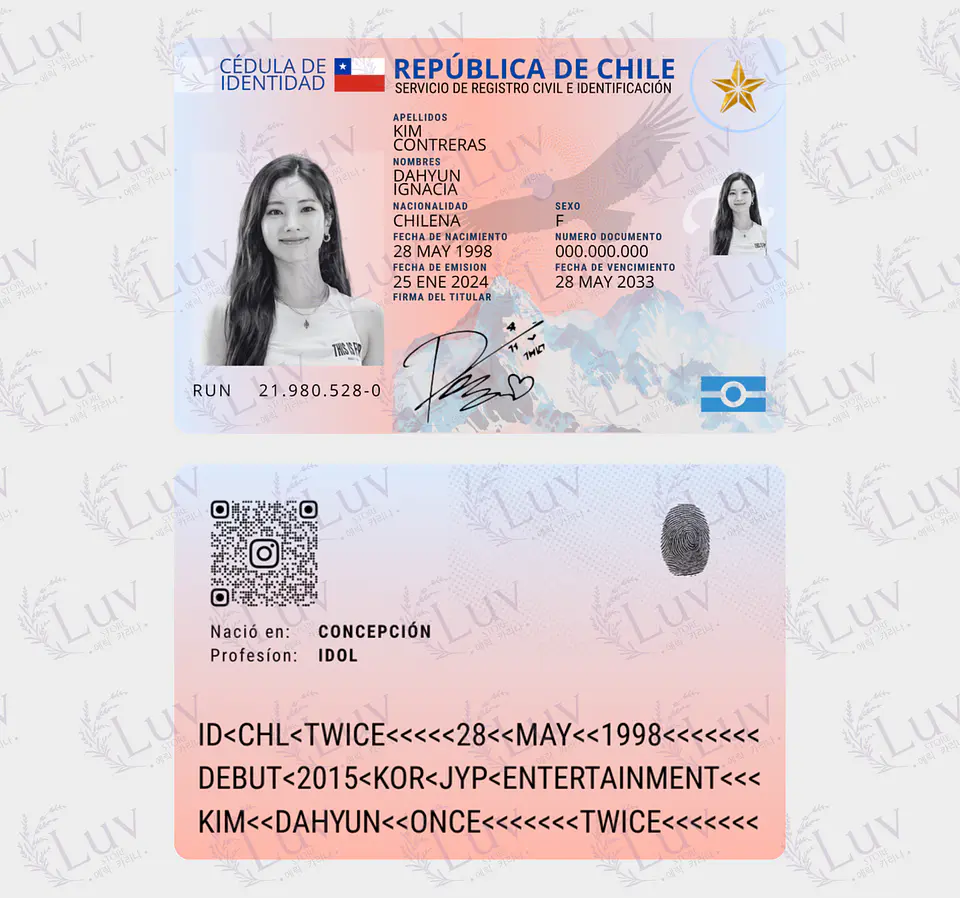 Carnet Twice Chileno Fanmade | Elige tu Integrante 4