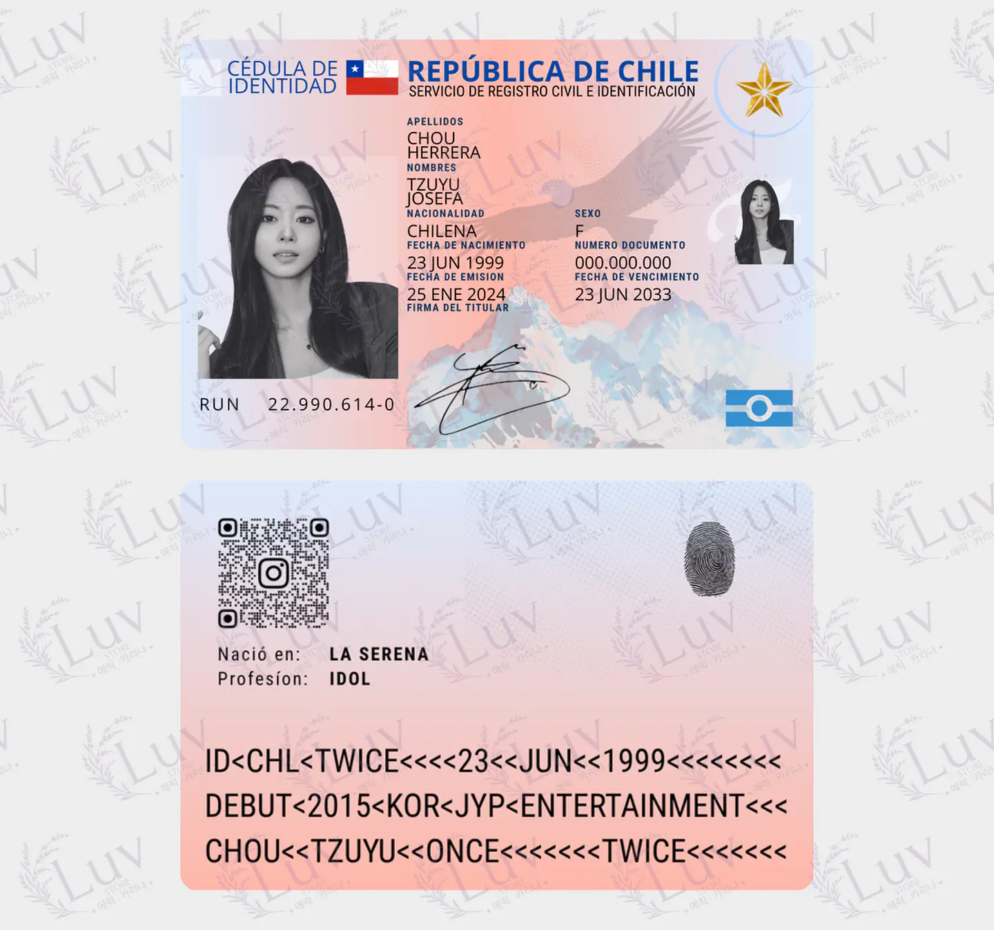 Carnet Twice Chileno Fanmade | Elige tu Integrante 6