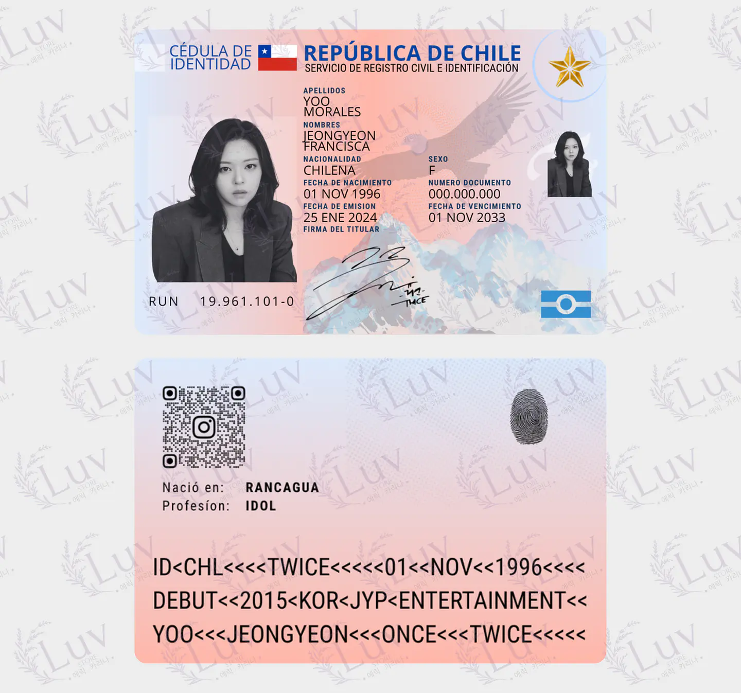 Carnet Twice Chileno Fanmade | Elige tu Integrante 7