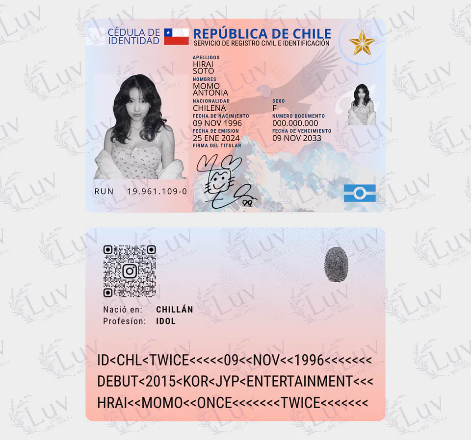 Carnet Twice Chileno Fanmade | Elige tu Integrante 8