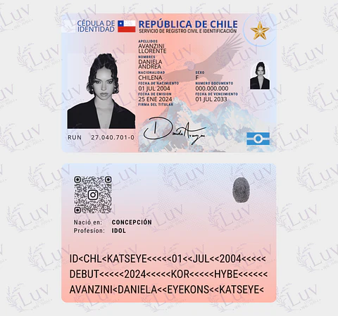 Carnet katseye Chileno Fanmade | Elige tu Integrante