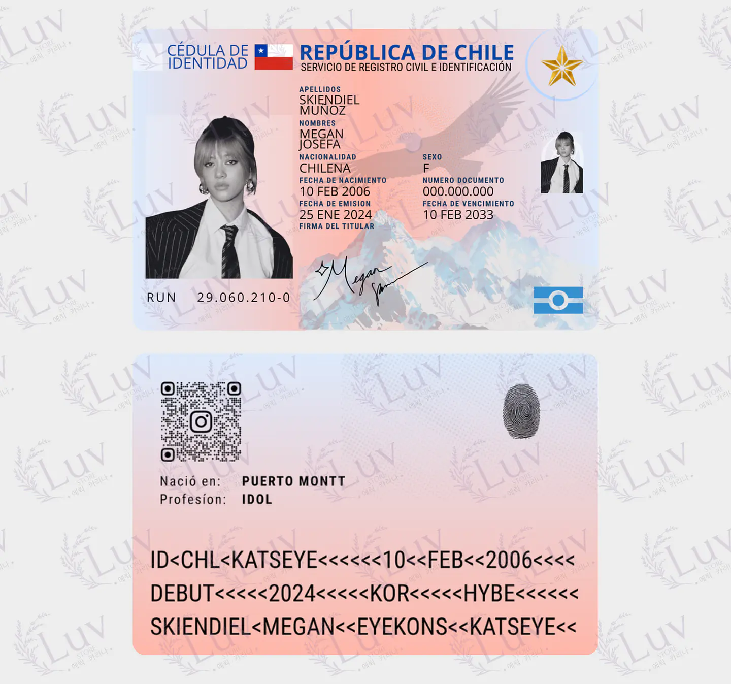 Carnet katseye Chileno Fanmade | Elige tu Integrante 3