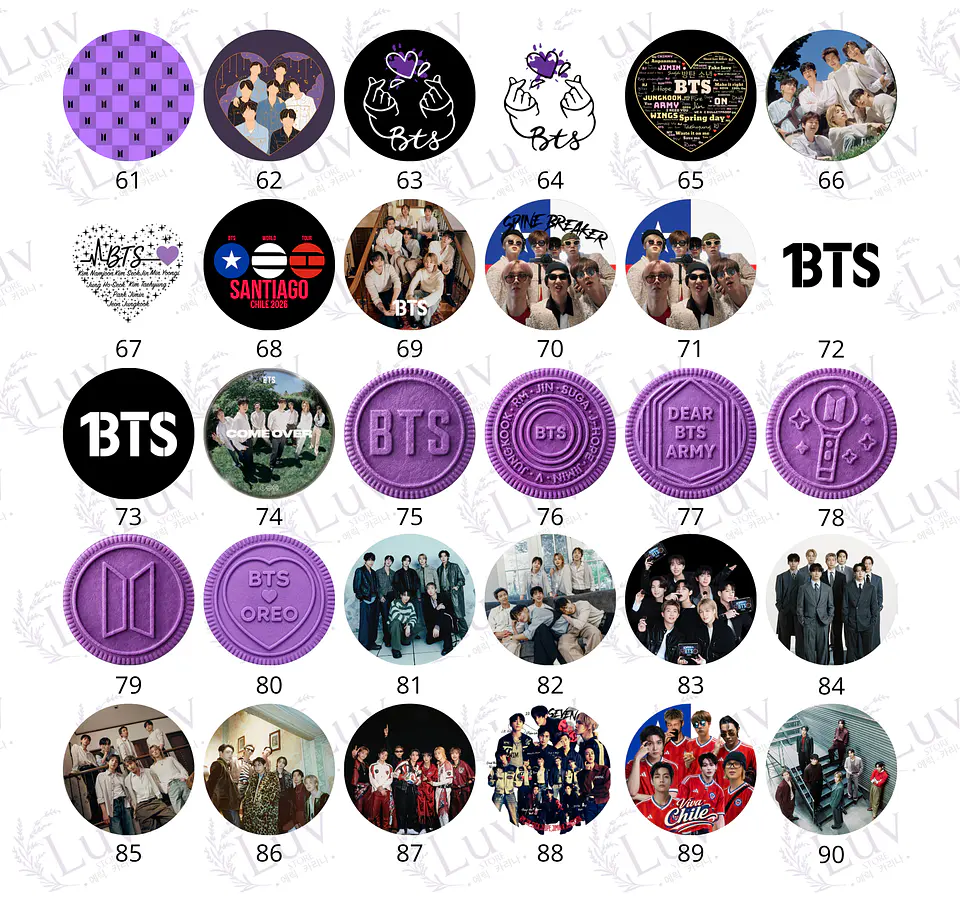 Chapitas BTS OT7 | Colección Grupal 4