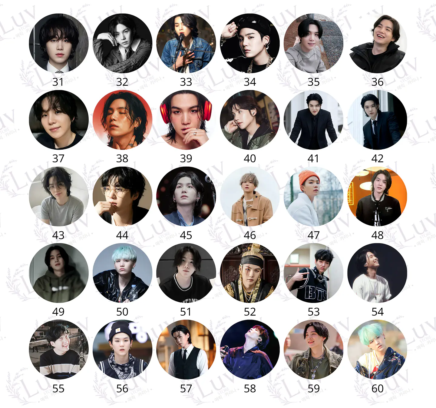 Chapitas SUGA BTS | Colección Yoongi 3