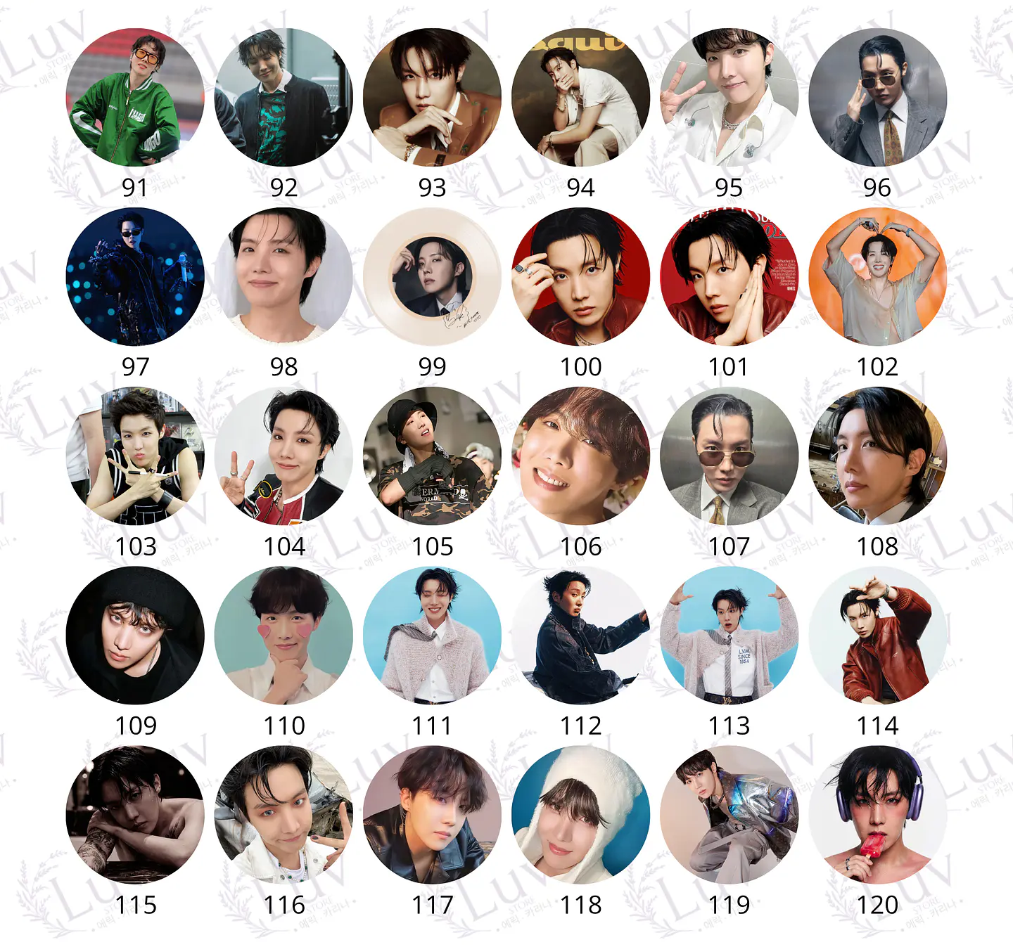 Chapitas J-Hope BTS | Colección Hoseok 5