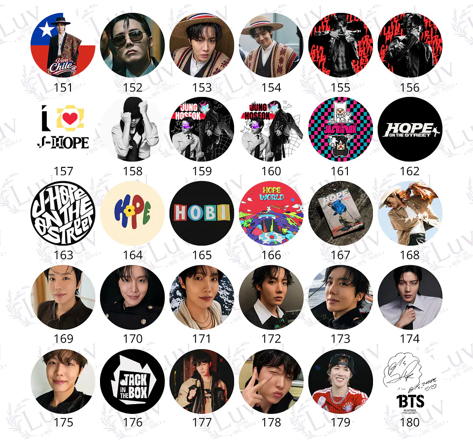 Chapitas J-Hope BTS | Colección Hoseok 7