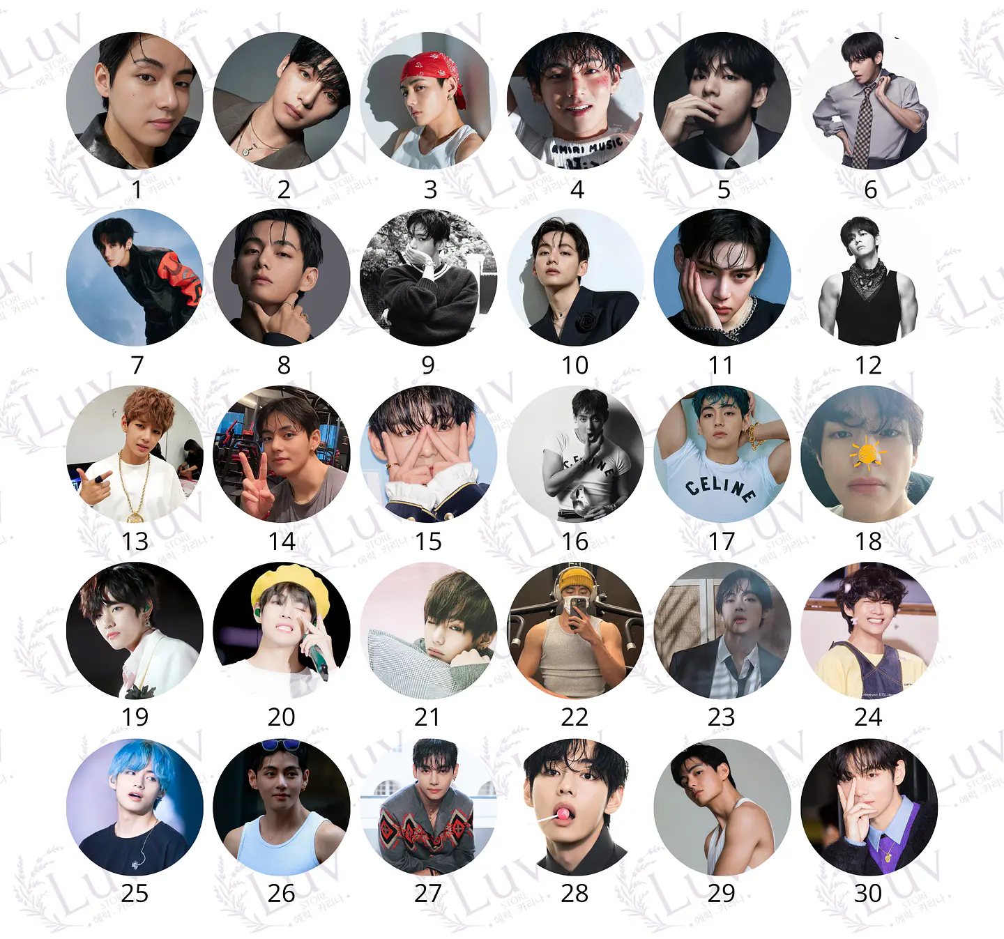 Chapitas V BTS | Colección Taehyung 3
