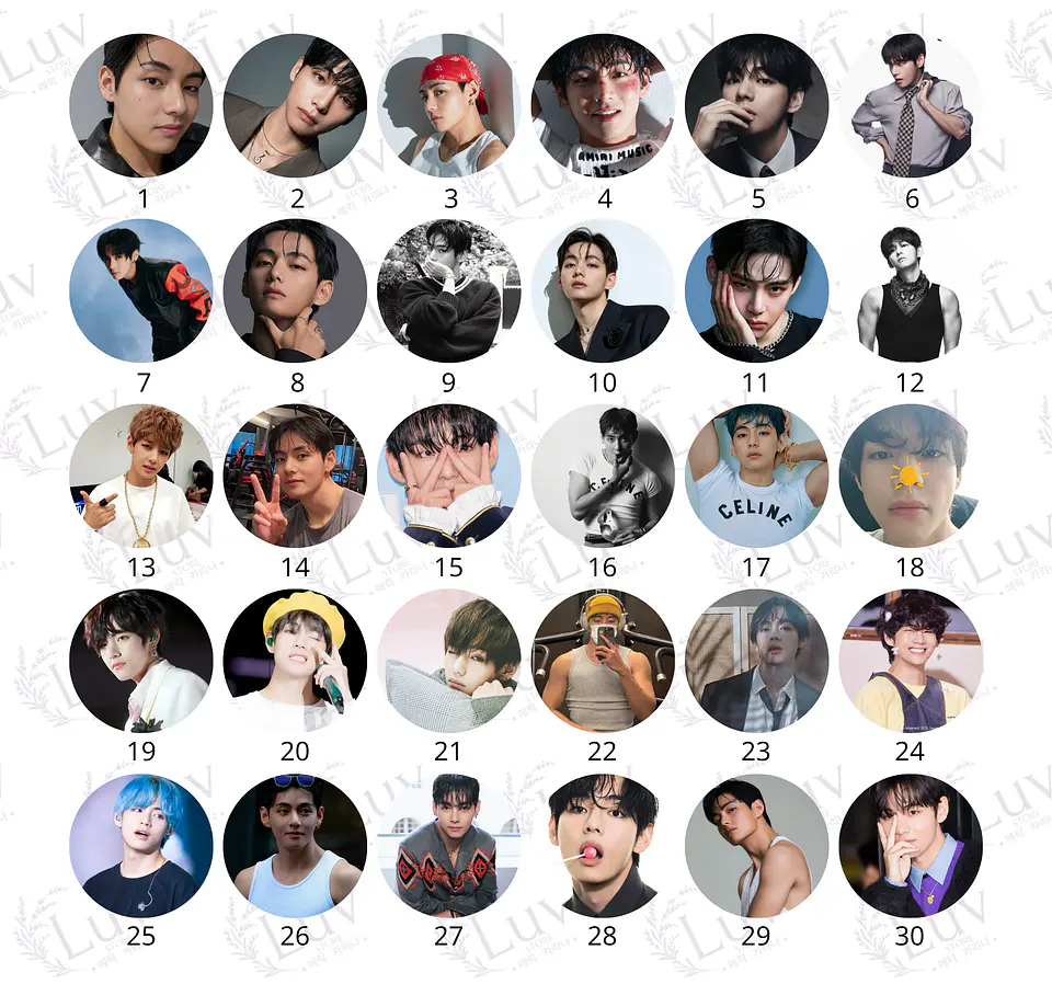 Chapitas V BTS | Colección Taehyung 3