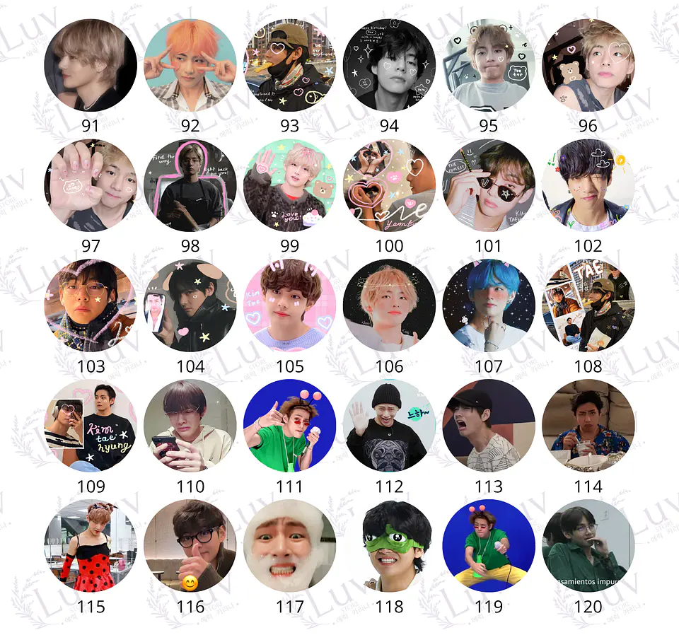 Chapitas V BTS | Colección Taehyung 6
