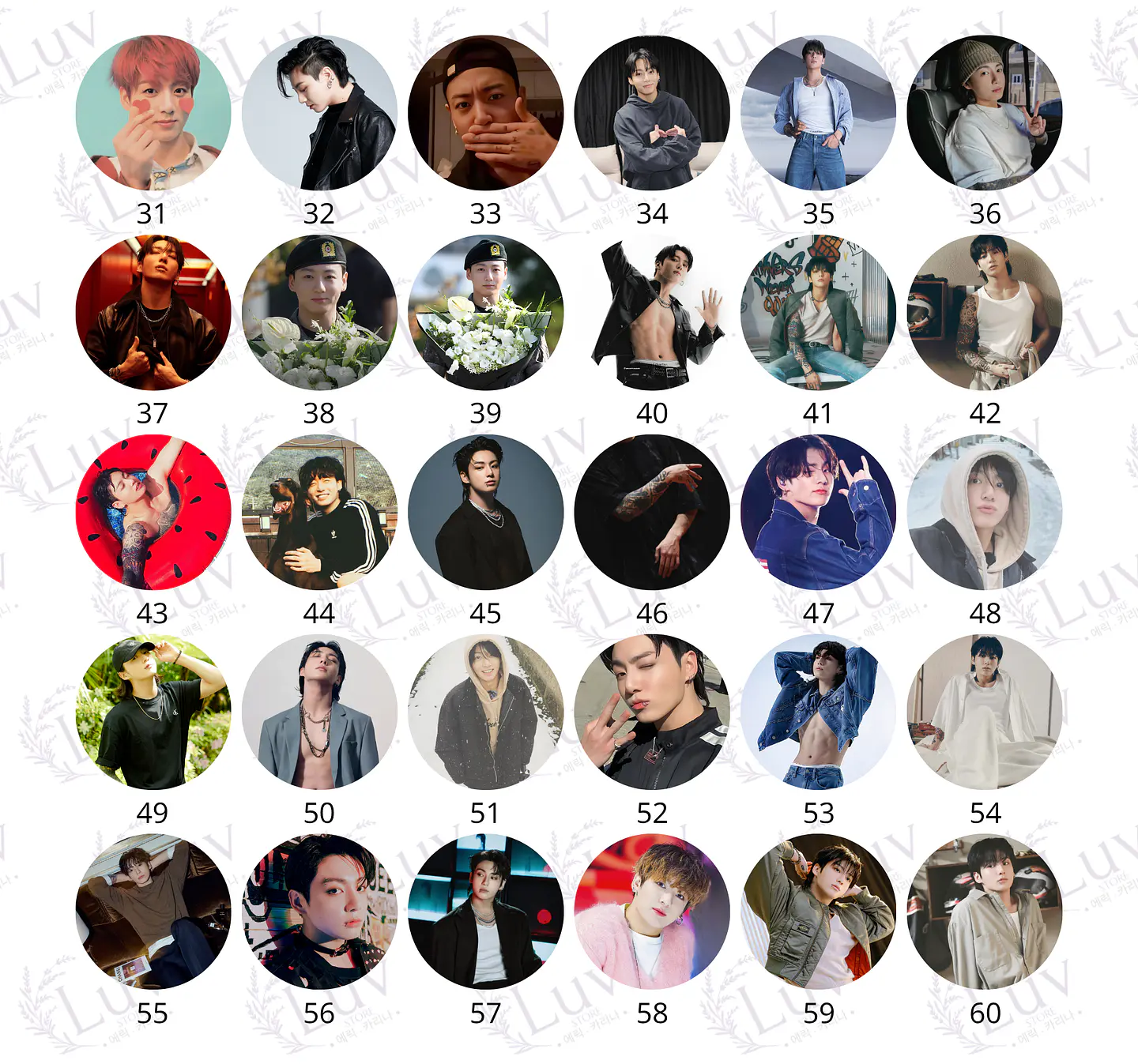 Chapitas Jungkook BTS | Colección Jungkook 3