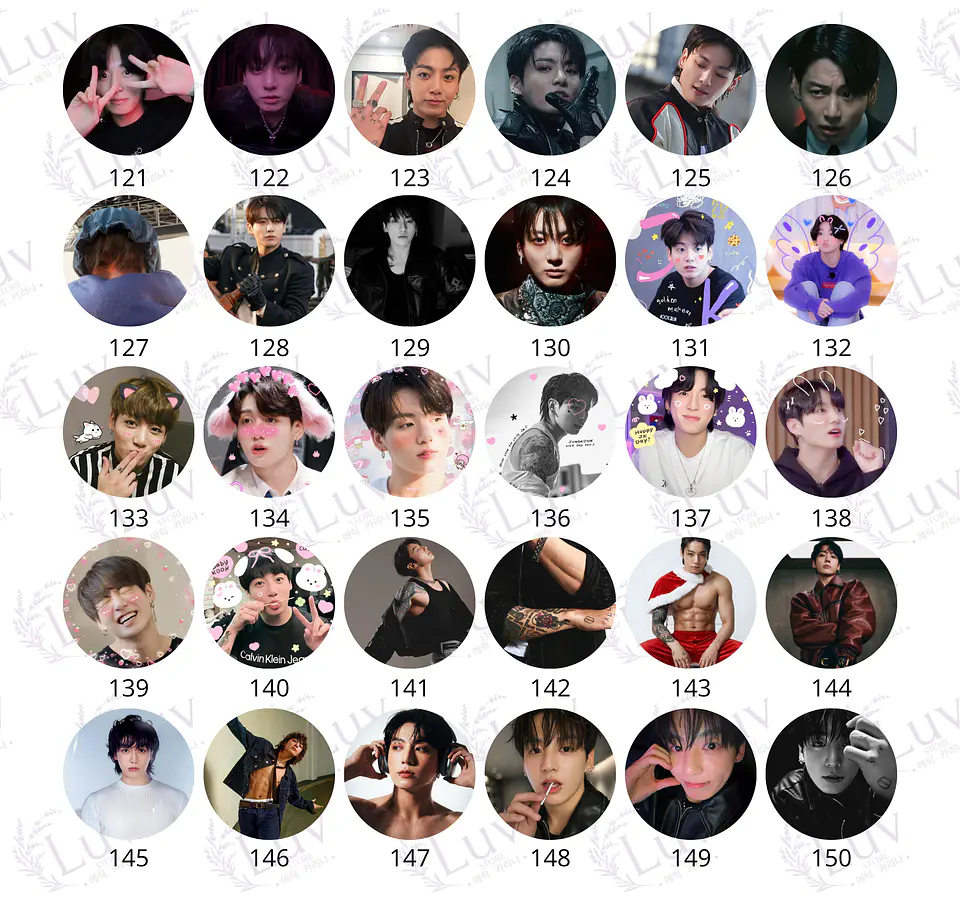 Chapitas Jungkook BTS | Colección Jungkook 6