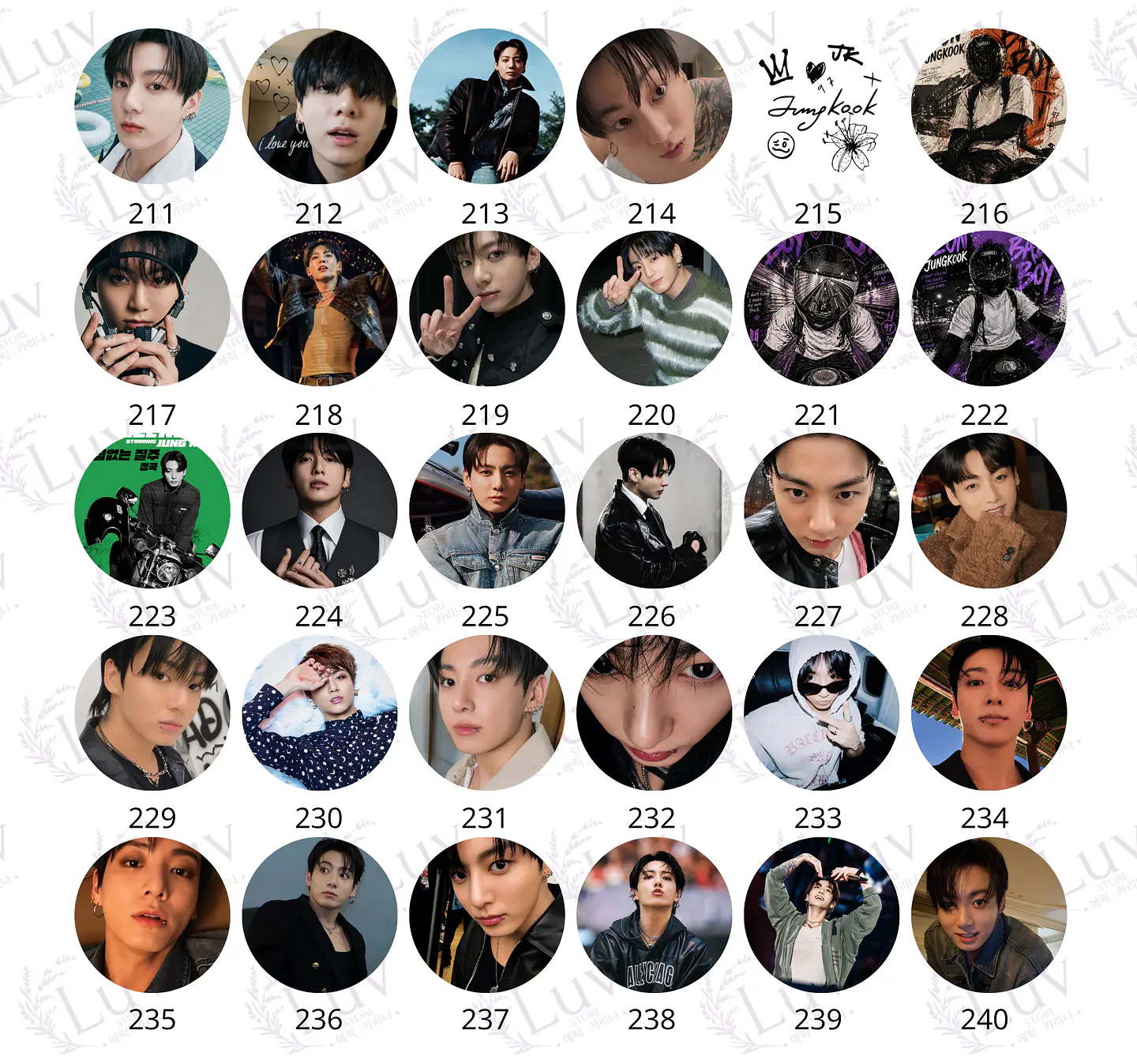 Chapitas Jungkook BTS | Colección Jungkook 9