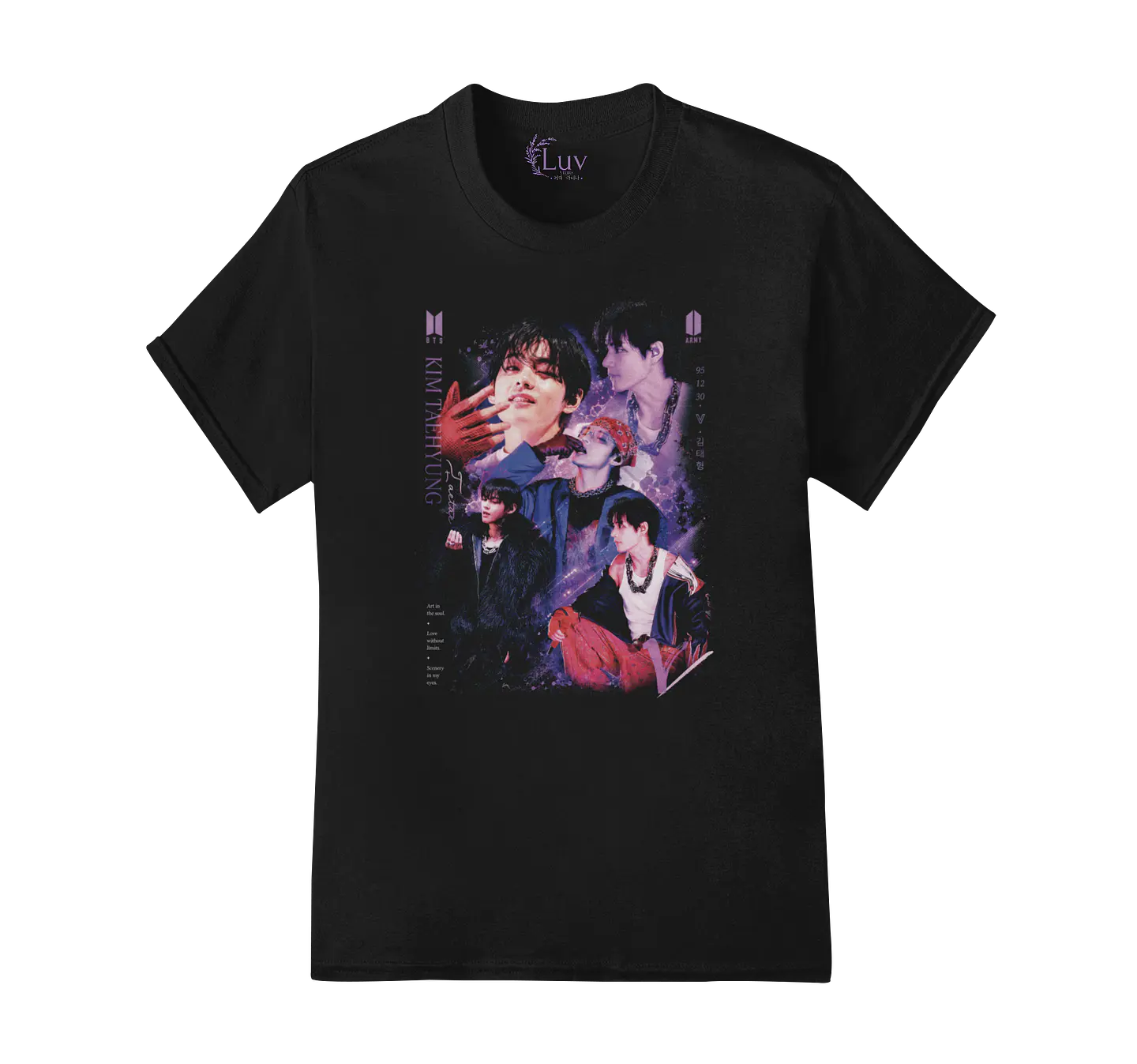 Polera V BTS Purple Moon Edition 1