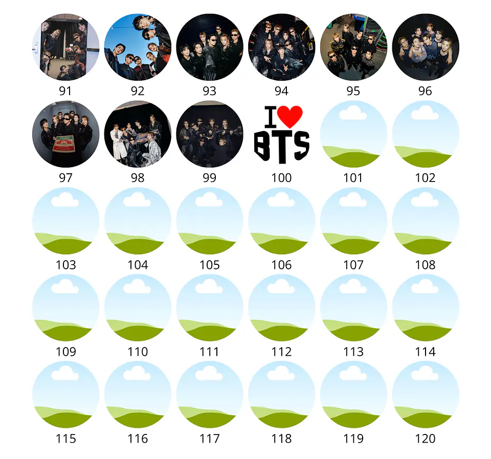 Chapitas BTS OT7 | Colección Grupal 5