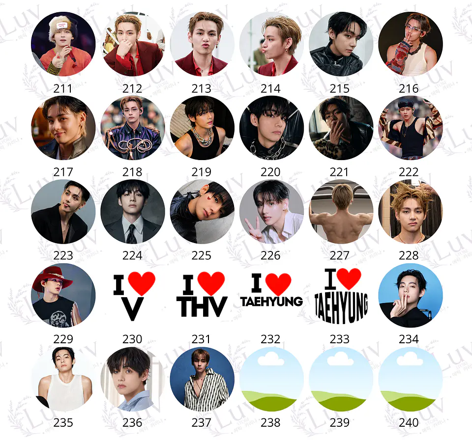 Chapitas V BTS | Colección Taehyung 9