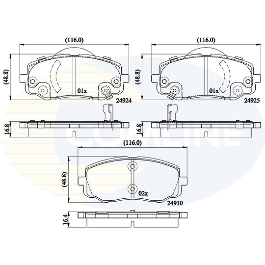 Pastillas Freno COMLINE CBP36008