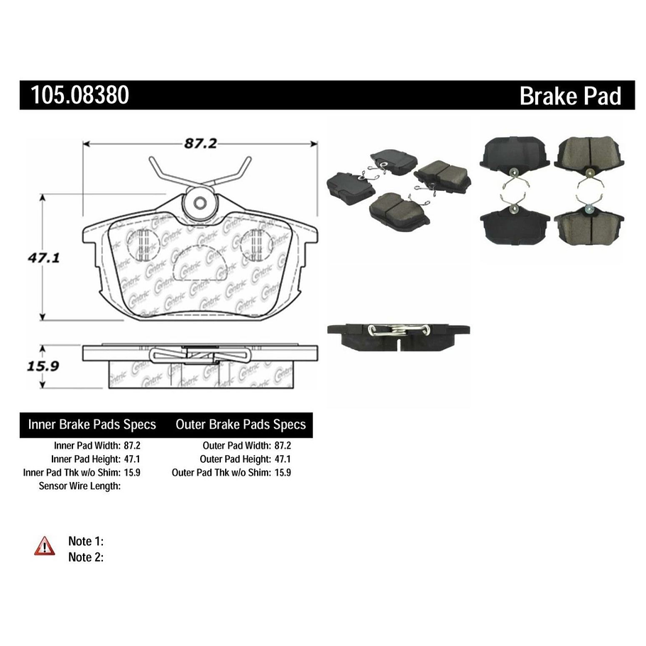 Pastillas Freno Smart Forfour 2004-2006 Trasero 2