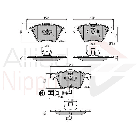 Pastillas Freno Volkswagen Passat CC 2005-2010 Delantero